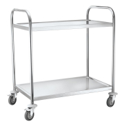 Chariot de Service Inox 2 Plateaux Anti-Bruit 905x585mm - Hendi
