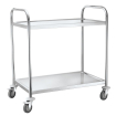 Chariot de Service Inox 2 Plateaux Anti-Bruit 905x585mm - Hendi