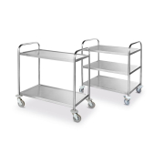 Chariot de Service Inox 2 Plateaux Anti-Bruit 905x585mm - Hendi