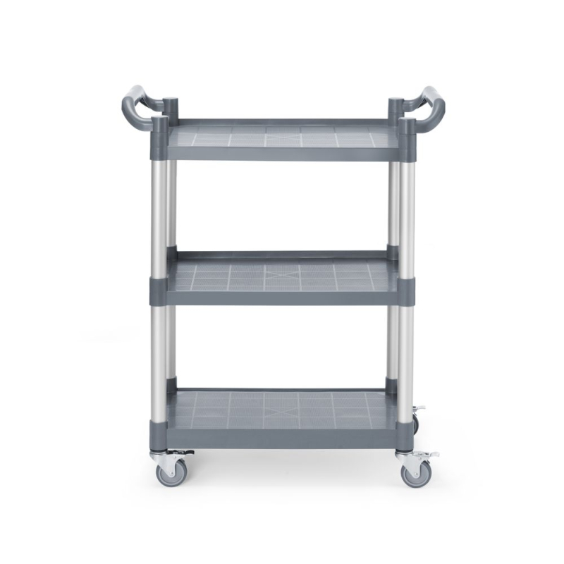 Chariot de service polypropyl&egrave;ne 3 &eacute;tag&egrave;res petit AmerBox 800x420x(H)945mm - Hendi