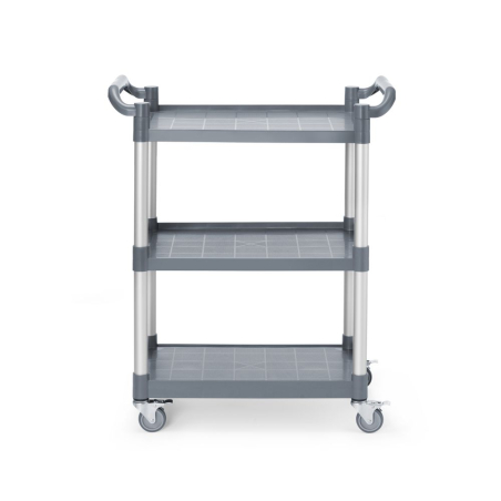 Chariot de service polypropyl&egrave;ne 3 &eacute;tag&egrave;res petit AmerBox 800x420x(H)945mm - Hendi