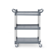 Chariot de service polypropyl&egrave;ne 3 &eacute;tag&egrave;res petit AmerBox 800x420x(H)945mm - Hendi