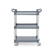 Chariot de service polypropyl&egrave;ne 3 &eacute;tag&egrave;res petit AmerBox 800x420x(H)945mm - Hendi