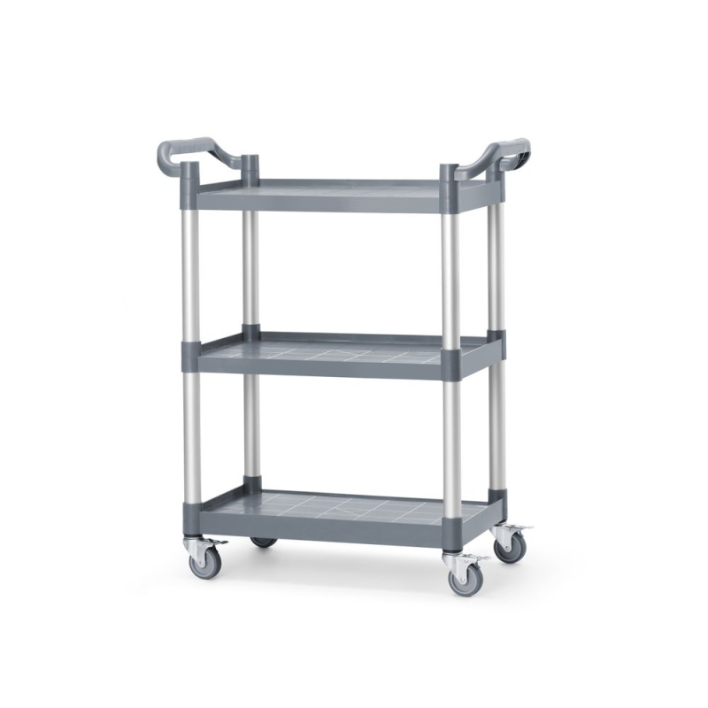 Chariot de service polypropyl&egrave;ne 3 &eacute;tag&egrave;res petit AmerBox 800x420x(H)945mm - Hendi