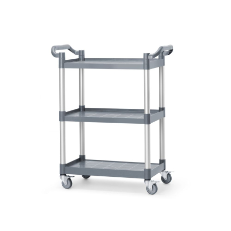 Chariot de service polypropyl&egrave;ne 3 &eacute;tag&egrave;res petit AmerBox 800x420x(H)945mm - Hendi