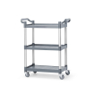 Chariot de service polypropyl&egrave;ne 3 &eacute;tag&egrave;res petit AmerBox 800x420x(H)945mm - Hendi