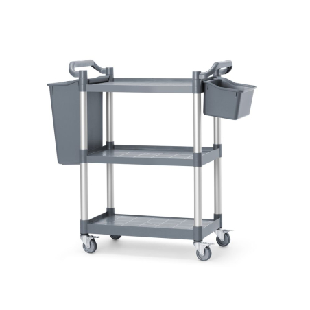 Chariot de service polypropyl&egrave;ne 3 &eacute;tag&egrave;res petit AmerBox 800x420x(H)945mm - Hendi