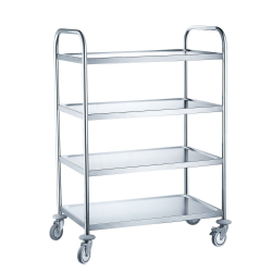 Chariot de Service Professionnel Inox 4 &Eacute;tag&egrave;res 905x585x(H)1245mm - Hendi