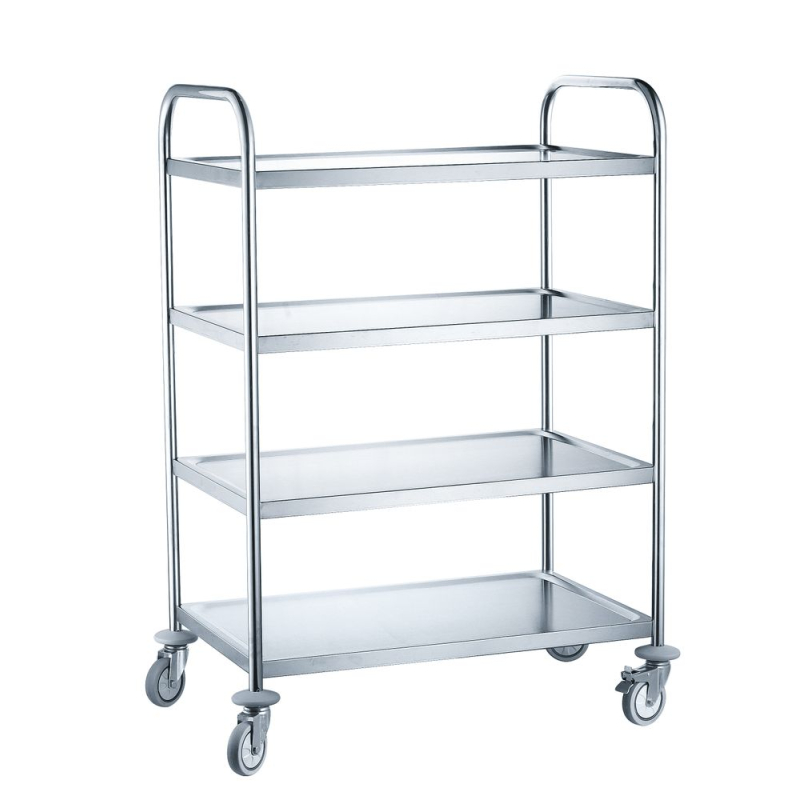 Chariot de Service Professionnel Inox 4 &Eacute;tag&egrave;res 905x585x(H)1245mm - Hendi