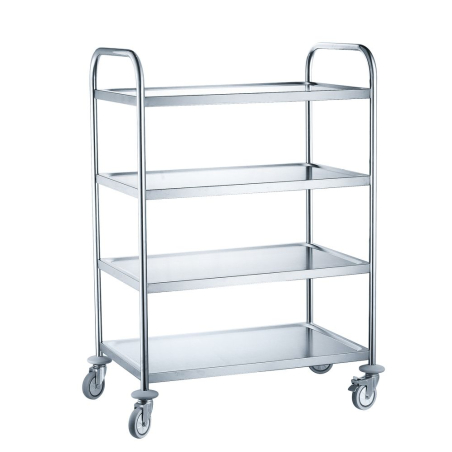 Chariot de Service Professionnel Inox 4 &Eacute;tag&egrave;res 905x585x(H)1245mm - Hendi