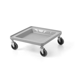Chariot de Transport Universel AmerBox pour Casiers de Lavage 500x500mm, Gris Clair - Hendi