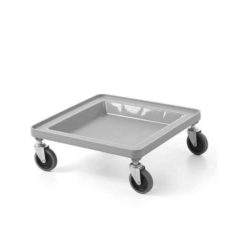 Chariot de Transport Universel AmerBox pour Casiers de Lavage 500x500mm, Gris Clair - Hendi