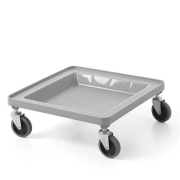 Chariot de Transport Universel AmerBox pour Casiers de Lavage 500x500mm, Gris Clair - Hendi