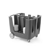 Chariot porte-assiettes AmerBox, Poly&eacute;thyl&egrave;ne, 300 Assiettes &Oslash;115-330mm - Hendi