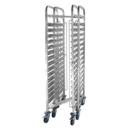 Chariot porte-plateaux embo&icirc;table professionnel 15 x GN 1/1, capacit&eacute; 150kg - Hendi