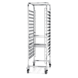 Chariot Porte-Plateaux Professionnel 15 Niveaux (600x400 mm) en Inox - Hendi