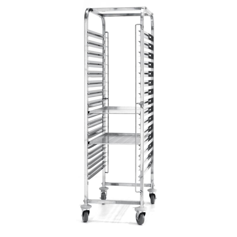 Chariot Porte-Plateaux Professionnel 15 Niveaux (600x400 mm) en Inox - Hendi