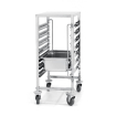 Chariot porte-plateaux professionnel GN 1/1, 7 niveaux, avec plan de travail - Hendi