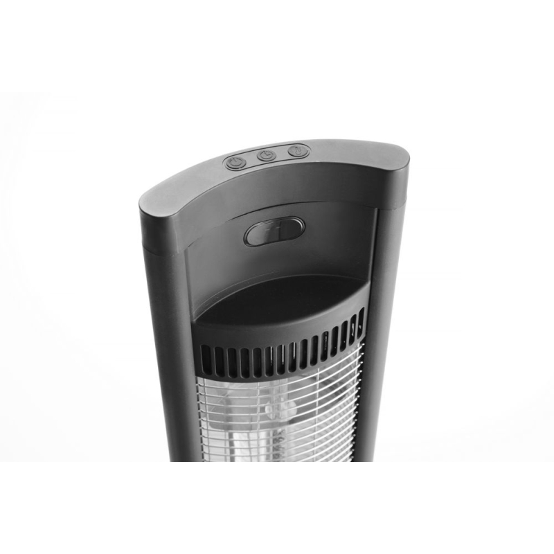 Chauffage de terrasse infrarouge carbone, 2000W, int&eacute;rieur/ext&eacute;rieur, avec t&eacute;l&eacute;commande et minuterie - Hendi
