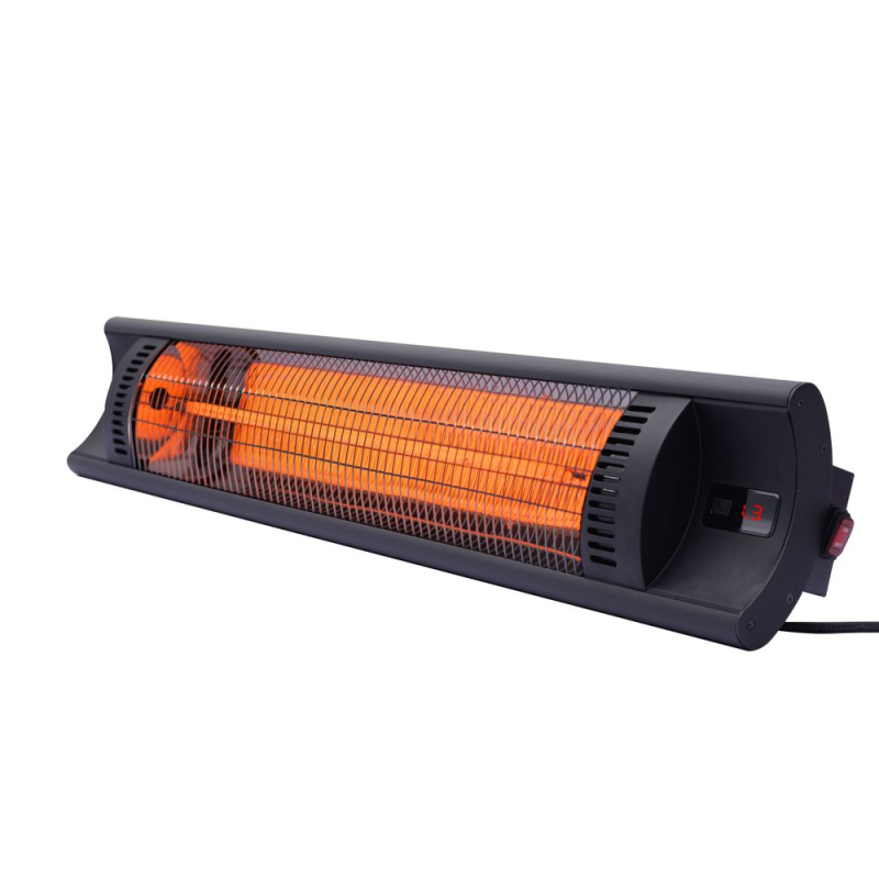 Chauffage de Terrasse Infrarouge Mural Bola 2500W Noir - Hendi