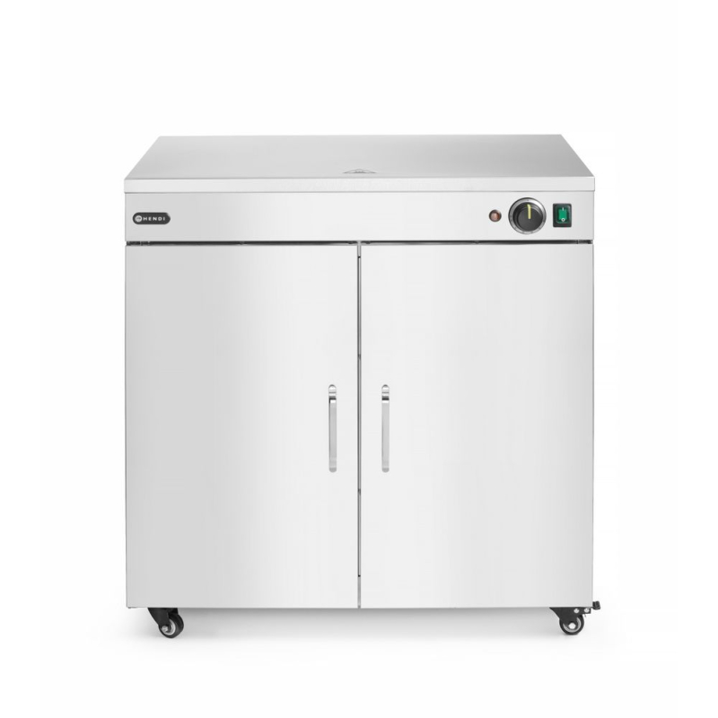 Chauffe-Assiettes Double Professionnel, Acier Inoxydable, 108 Assiettes - Hendi