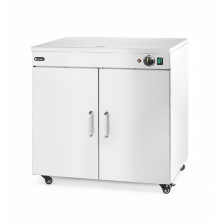 Chauffe-Assiettes Double Professionnel, Acier Inoxydable, 108 Assiettes - Hendi