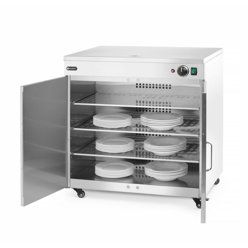 Chauffe-Assiettes Double Professionnel, Acier Inoxydable, 108 Assiettes - Hendi