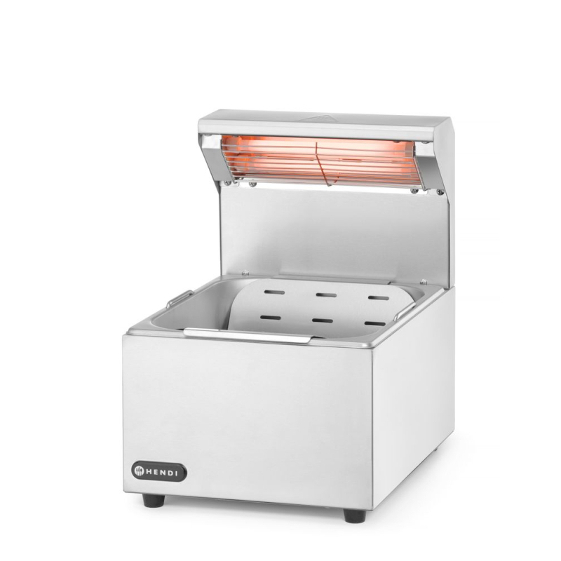 Chauffe-Frites Professionnel Infrarouge Acier Inoxydable GN 1/2 - Hendi