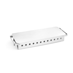 Chauffe-plat en inox avec 3 porte-bougies 450x180mm - Hendi