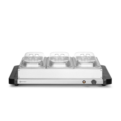 Chauffe-Plats Buffet &Eacute;lectrique Professionnel avec 3 Bacs GN 1/3, Temp&eacute;rature 40-75&deg;C - Hendi