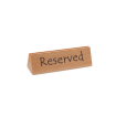 Chevalet de table "R&eacute;serv&eacute;" en bois r&eacute;sistant avec fente pour menu - Hendi