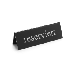 Chevalet de table "R&eacute;serv&eacute;" Noir/Blanc, Plexiglass 130x30x38mm - Hendi
