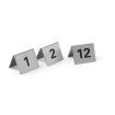 Chevalets de table num&eacute;rot&eacute;s 1-12, Acier Inoxydable, 50x35x40mm - Hendi