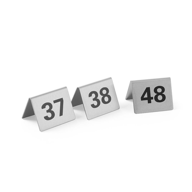 Chevalets de table num&eacute;rot&eacute;s 37-48, 50x35x(H)40mm - Hendi