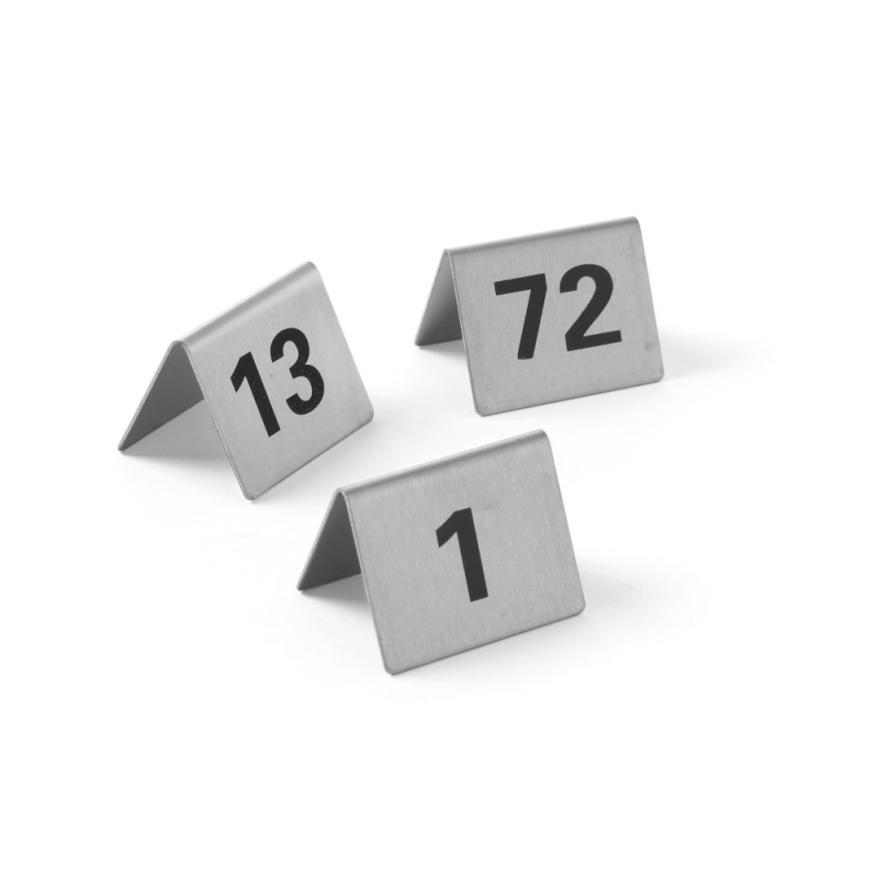 Chevalets de Table Num&eacute;rot&eacute;s 61-72 Professionnels, 50x35x(H)40mm - Hendi