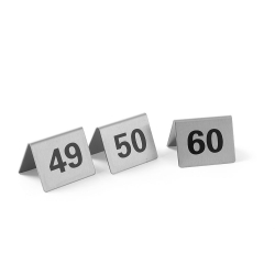 Chevalets de Table Num&eacute;rot&eacute;s en Inox 18/0, Lot Num&eacute;ros 49-60 - Hendi