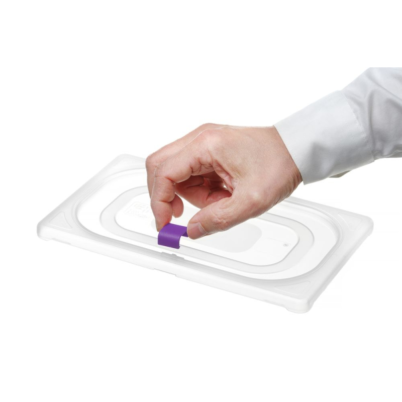 Clips Couvercle Rangement Bo&icirc;tes HACCP Violet - 12 Unit&eacute;s - Hendi