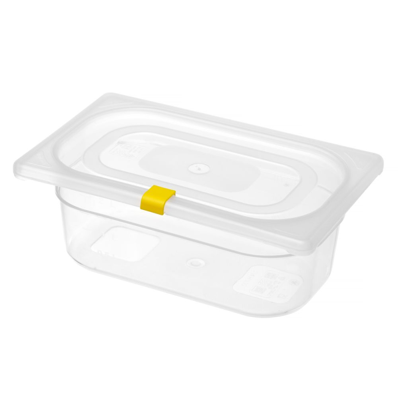 Clips de Couvercle Jaune pour Bo&icirc;tes de Stockage HACCP (Lot de 12 Unit&eacute;s) - Hendi