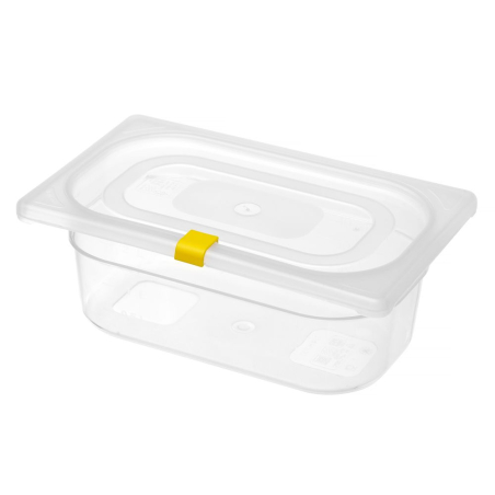 Clips de Couvercle Jaune pour Bo&icirc;tes de Stockage HACCP (Lot de 12 Unit&eacute;s) - Hendi