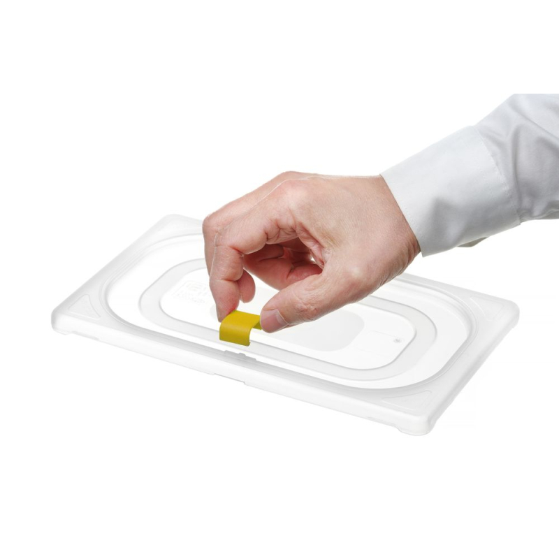 Clips de Couvercle Jaune pour Bo&icirc;tes de Stockage HACCP (Lot de 12 Unit&eacute;s) - Hendi