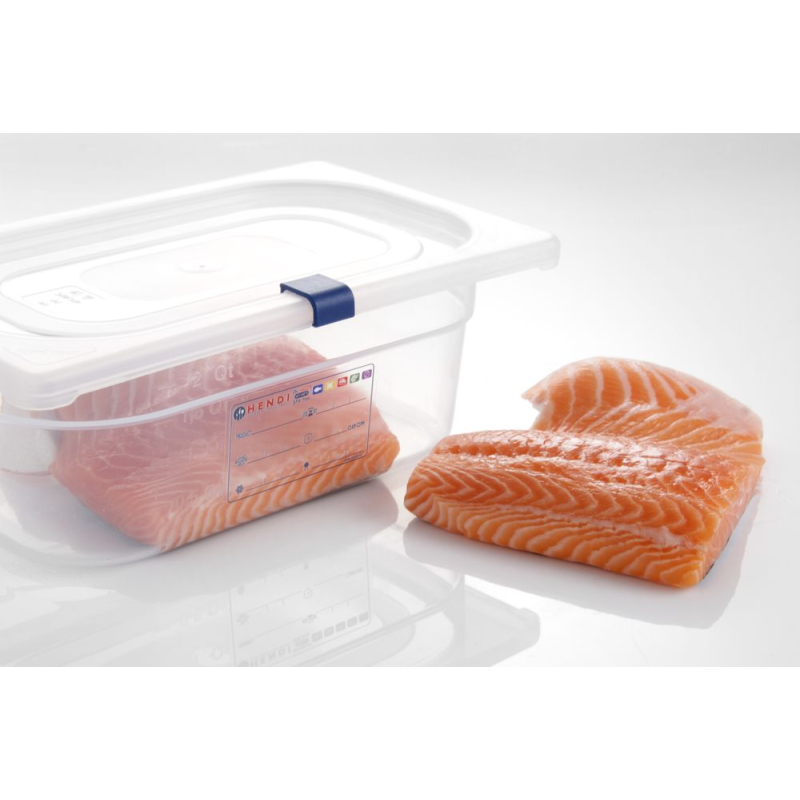 Clips de Couvercle pour Bo&icirc;tes de Stockage HACCP, Bleu, 12 unit&eacute;s - Hendi