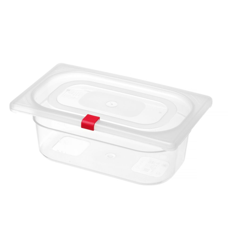 Clips de couvercle rouge pour bo&icirc;tes de stockage alimentaire HACCP, lot de 12 - Hendi