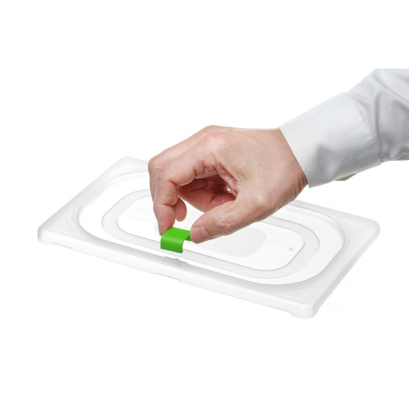 Clips de Couvercle Vert pour Bo&icirc;tes de Stockage HACCP (Lot de 12) - Hendi