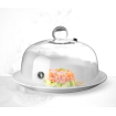 Cloche &agrave; Fumer Plate en Verre Borosilicate avec A&eacute;ration Silicone ⌀260x175mm - Hendi