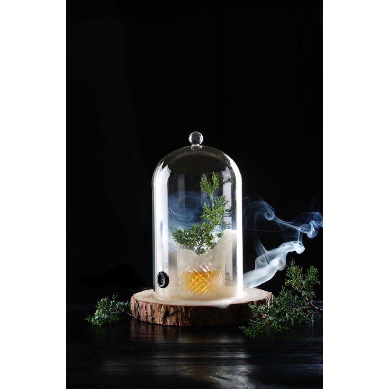 Cloche en Verre Cocktail pour Fumoir avec A&eacute;ration ⌀130mm - Hendi