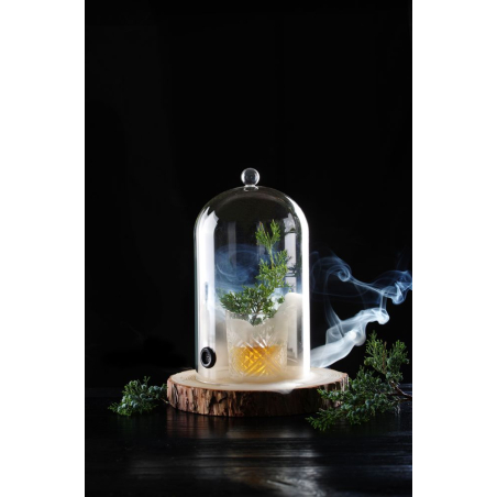 Cloche en Verre Cocktail pour Fumoir avec A&eacute;ration ⌀130mm - Hendi