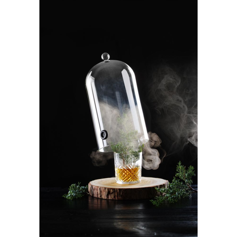 Cloche en Verre Cocktail pour Fumoir avec A&eacute;ration ⌀130mm - Hendi