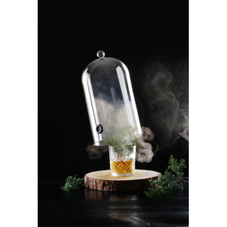Cloche en Verre Cocktail pour Fumoir avec A&eacute;ration ⌀130mm - Hendi