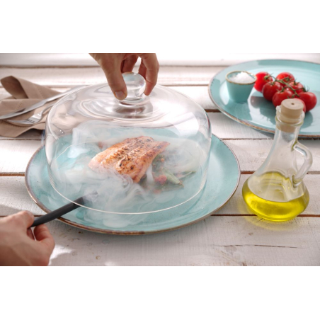 Cloche en Verre pour Fumoir Professionnel, Pr&eacute;sentation Spectaculaire, ⌀275x(H)140mm - Hendi