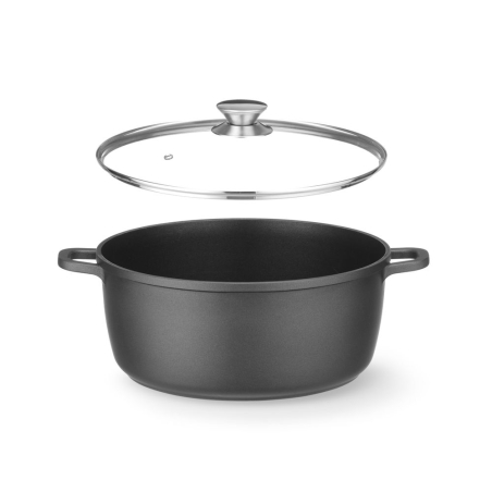 Cocotte antiadh&eacute;sive aluminium moul&eacute;, 9L, induction et four 250&deg;C - Hendi